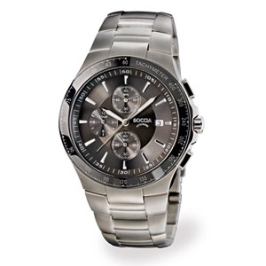 Boccia Titanium Chronograph Charcoal Face Watch - 3773-01